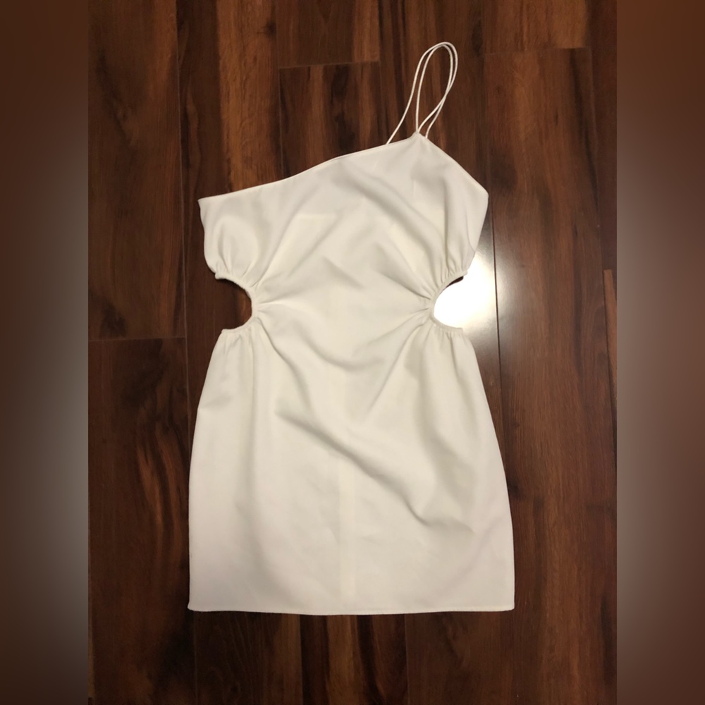 NWT Zara white strapped cutout mini dress